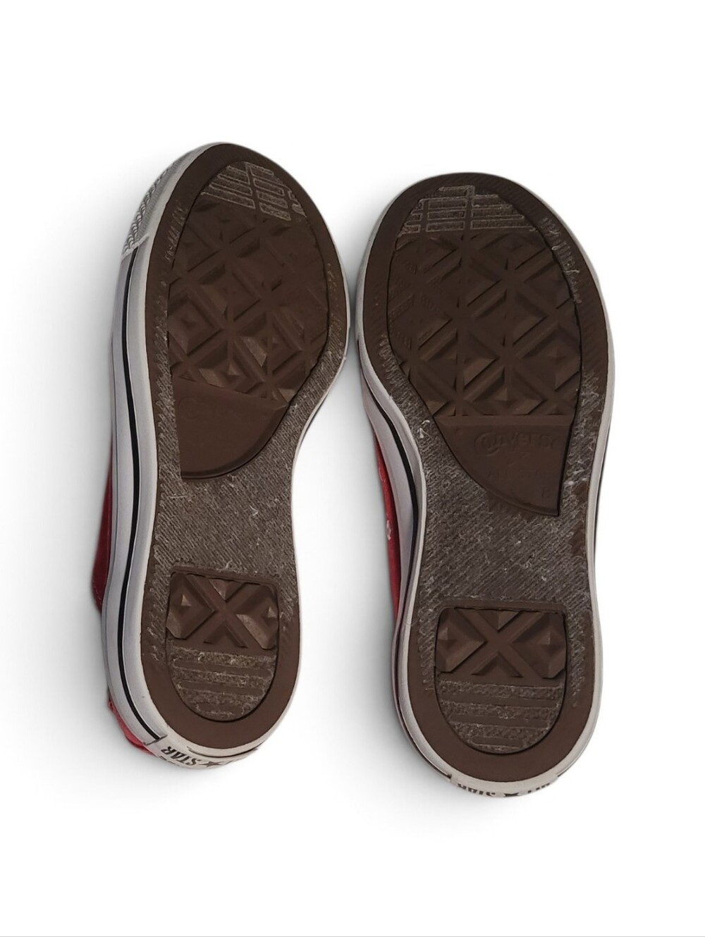 Converse Red Canvas Low Top Sneakers with White Laces - Picture 6 of 6